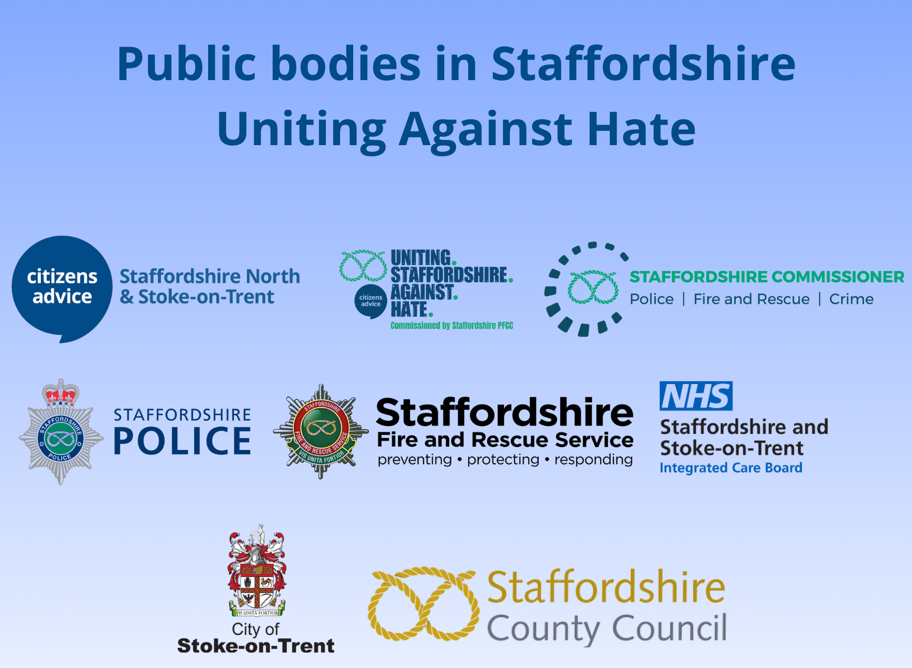 Public bodies in Staffordshire Uniting Against Hate